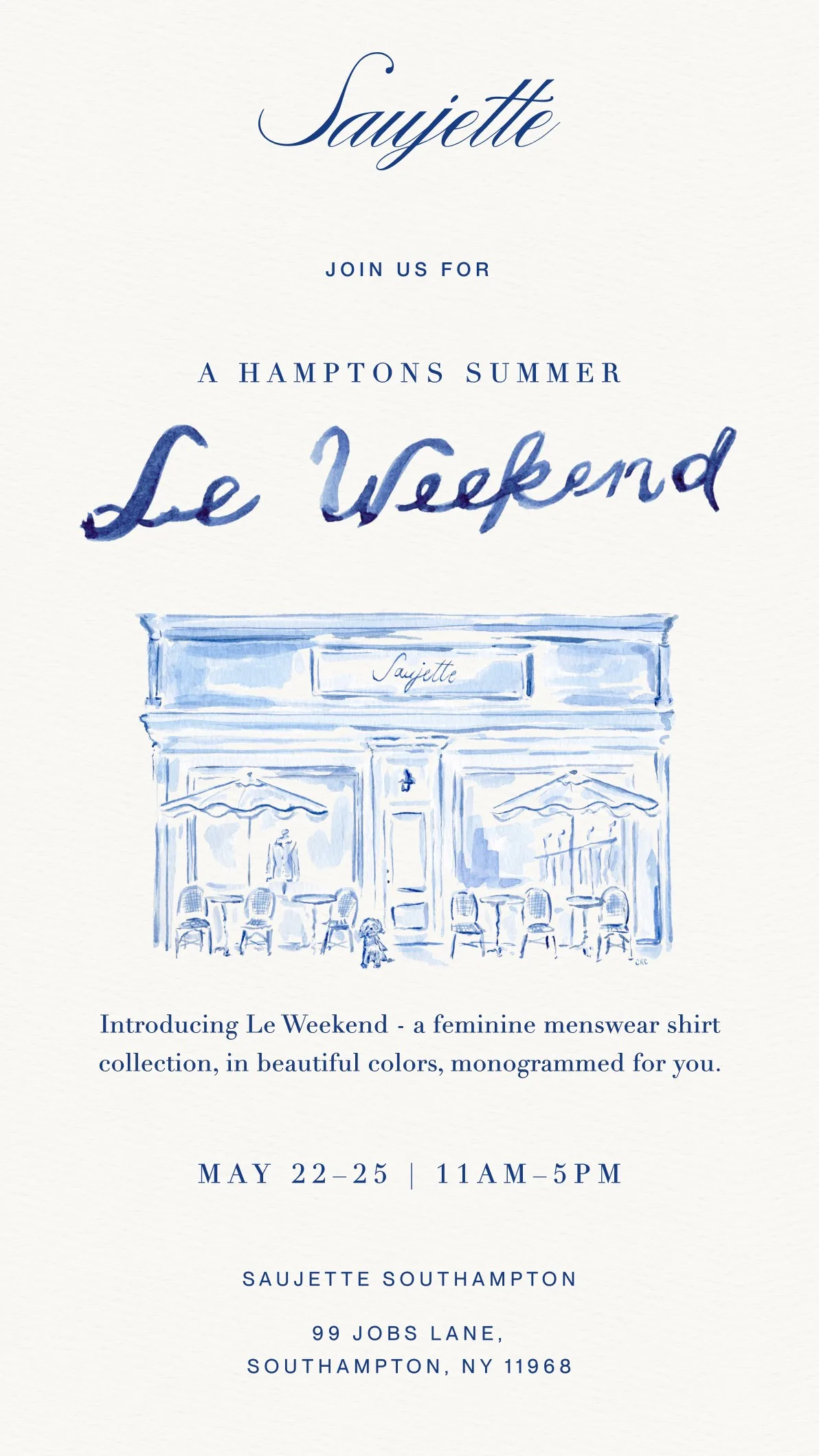 The Le Weekend event email