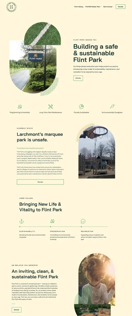 The home page design