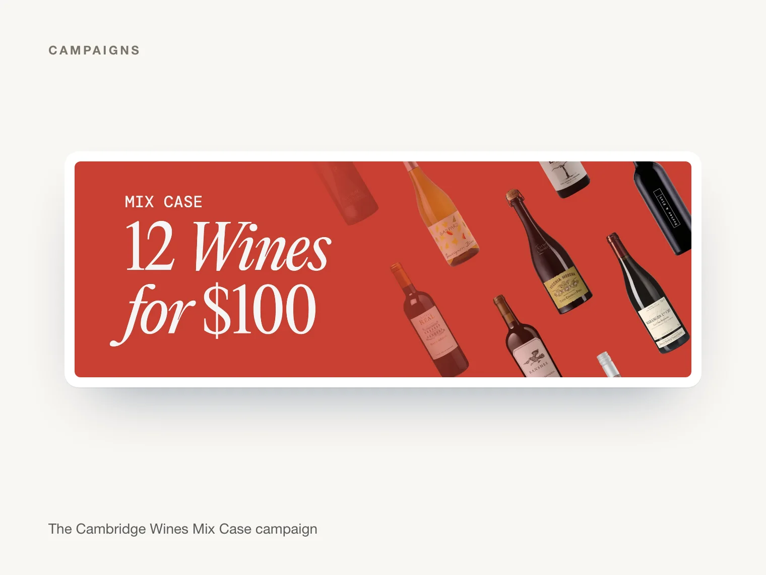 The Cambridge Wines Mix Case campaign