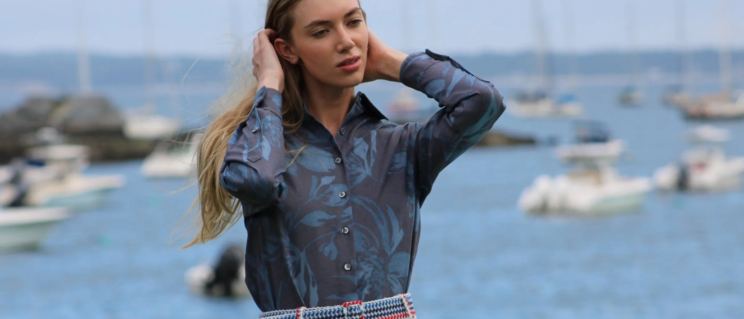 The harbor, in denim