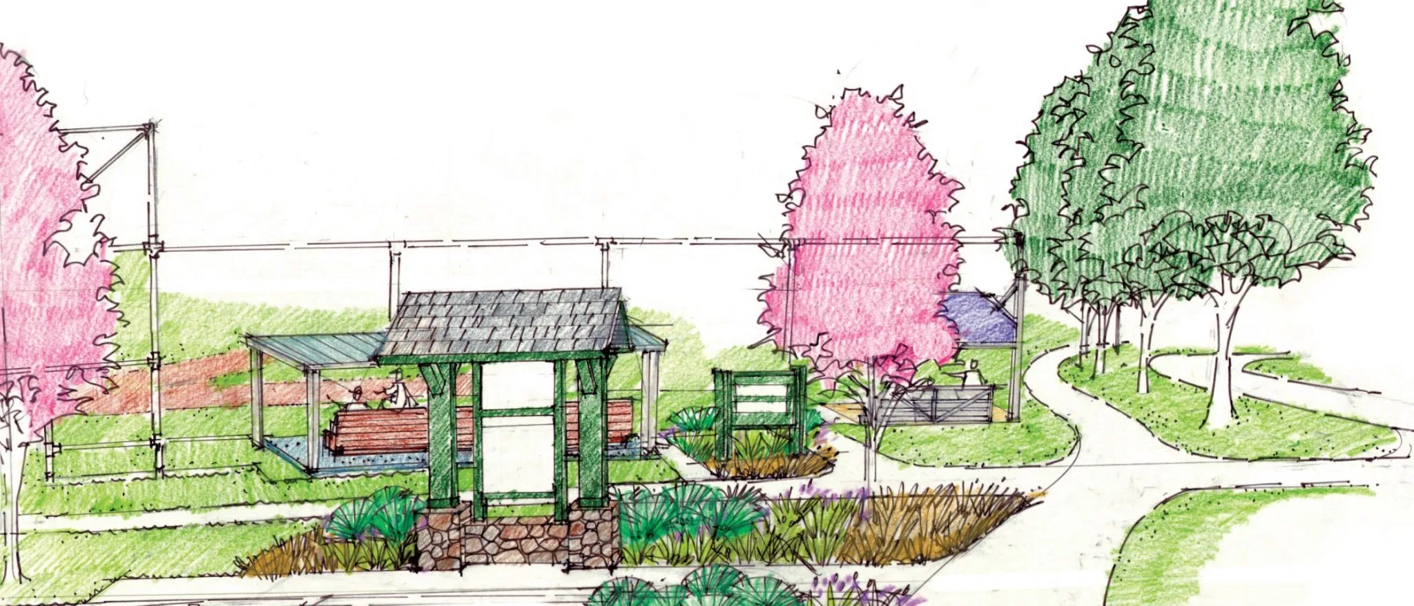 The promenade, from the plan