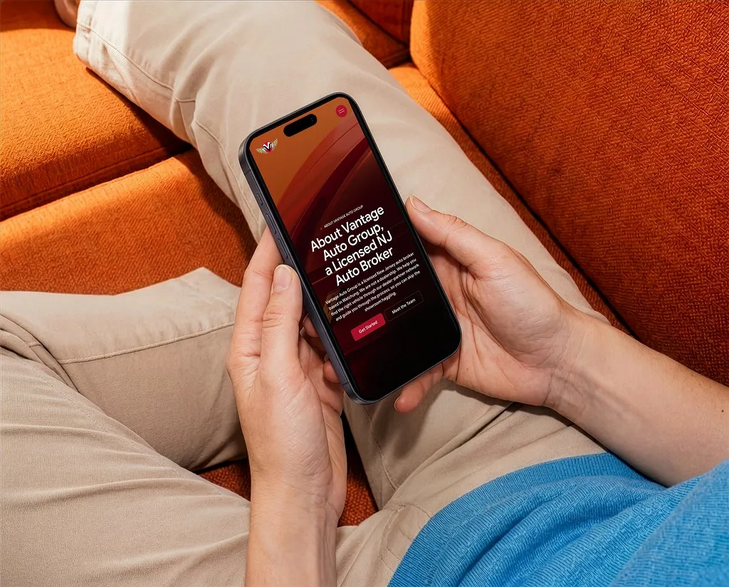 The site on a phone
