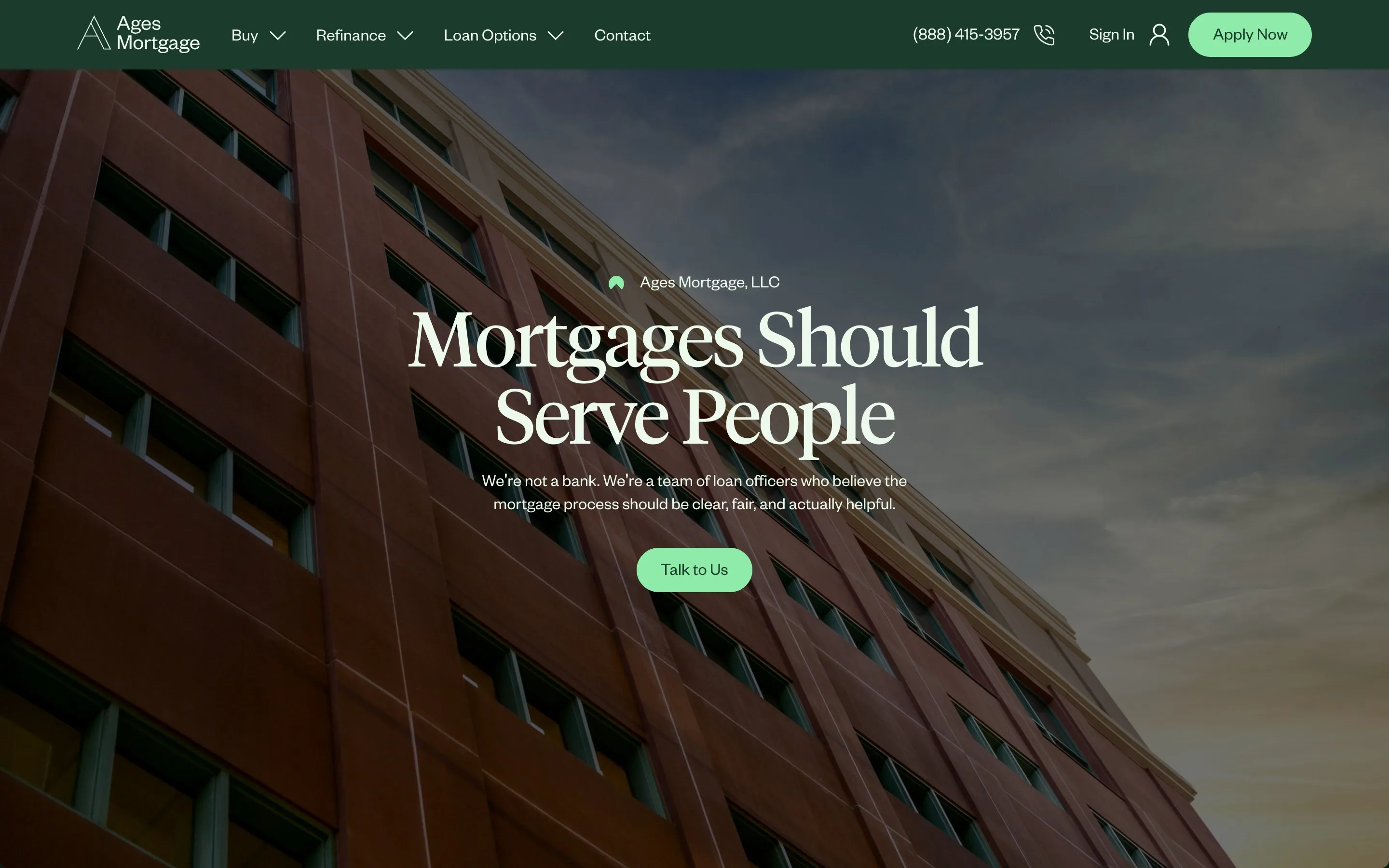 Ages Mortgage website: About