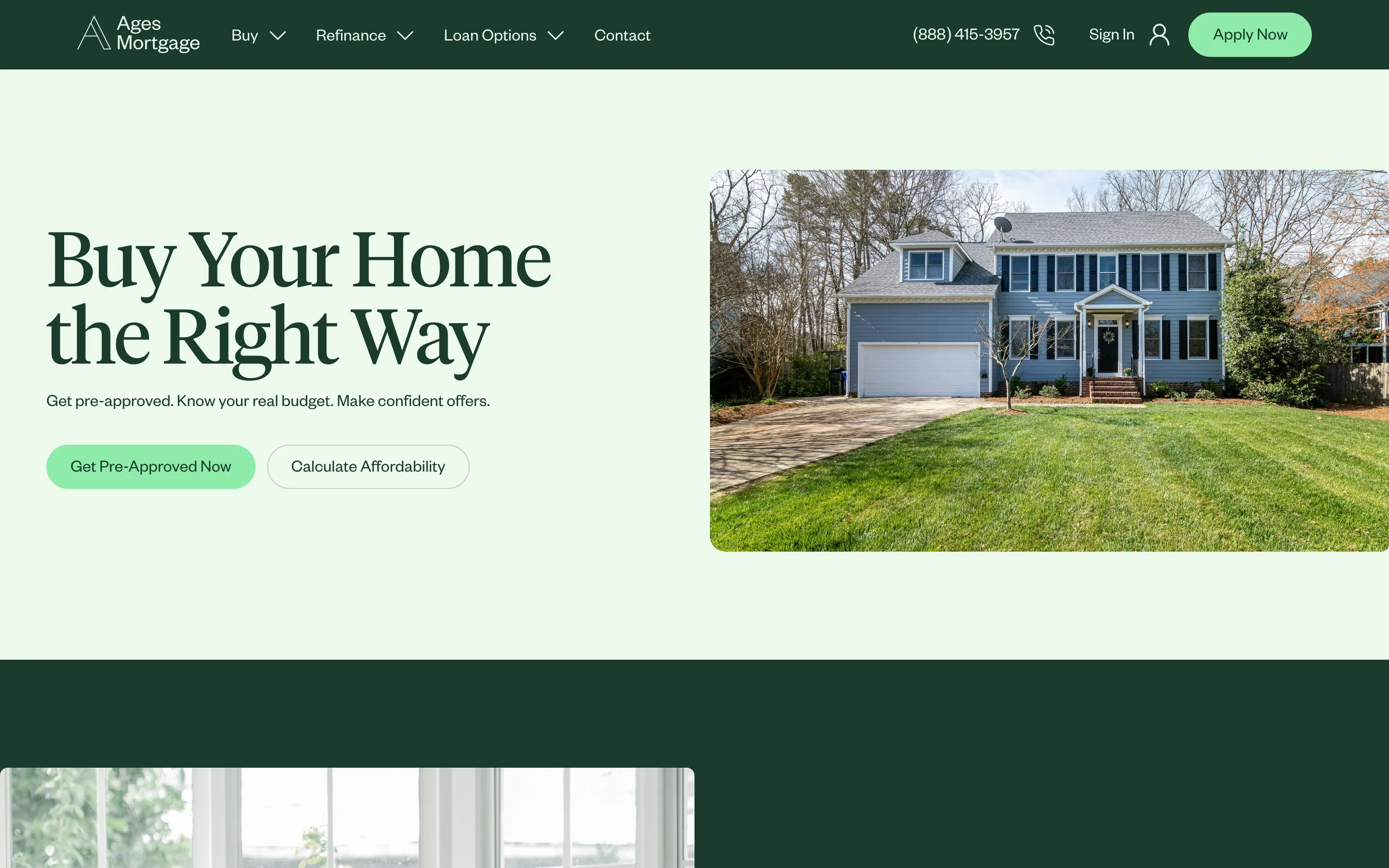 Ages Mortgage website: Buy a home