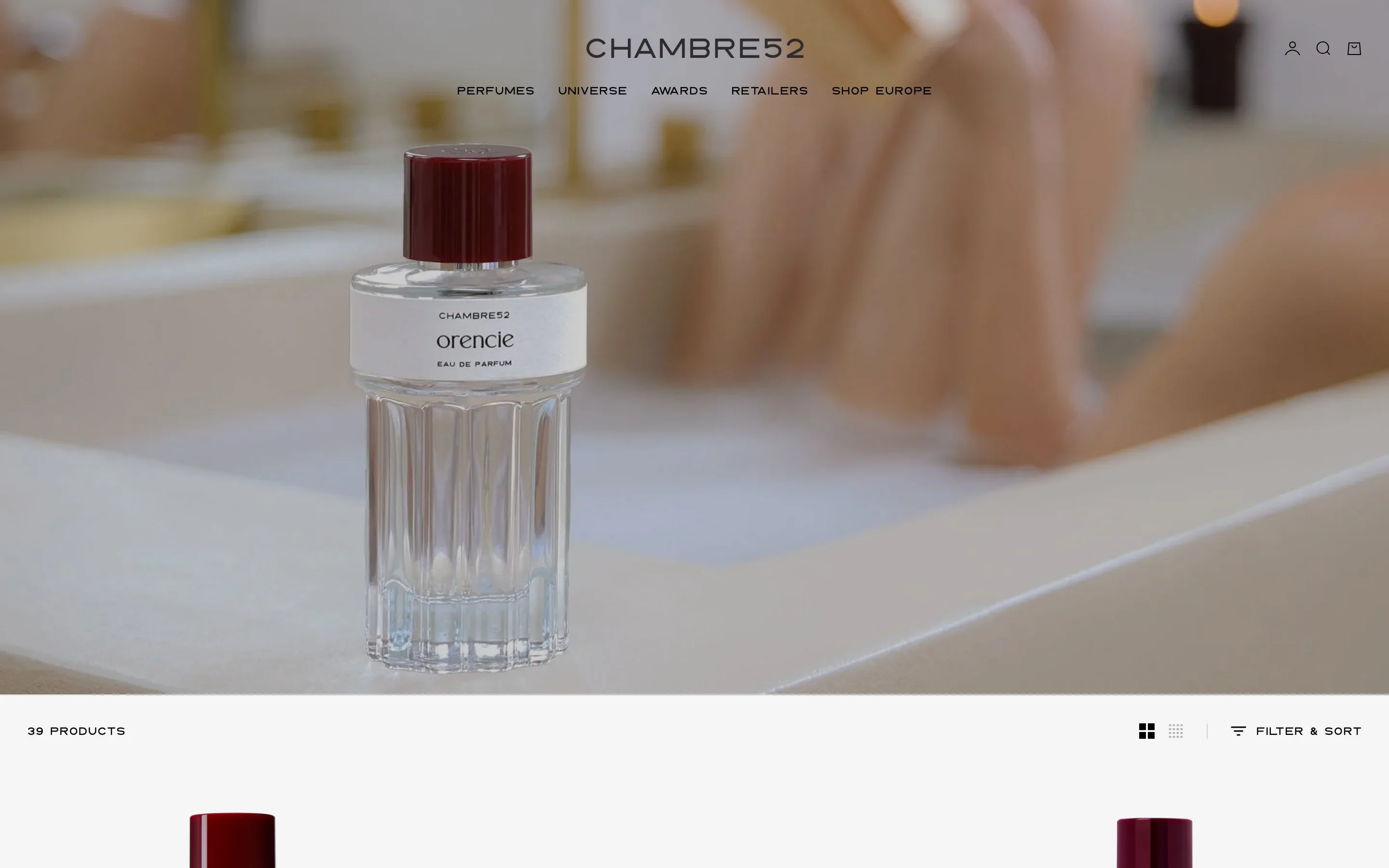 Chambre 52 website: All fragrances