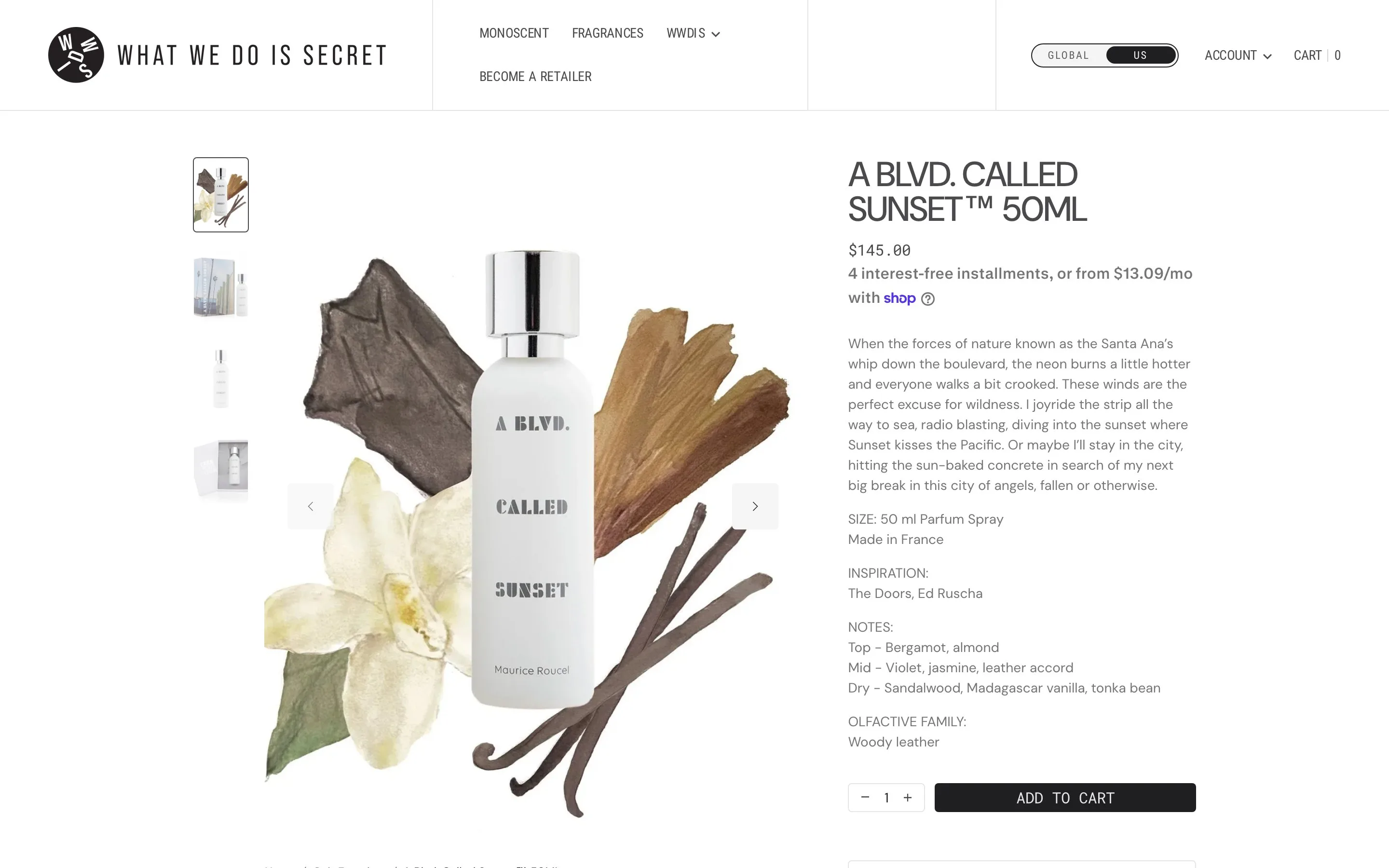What We Do Is Secret website: A fragrance
