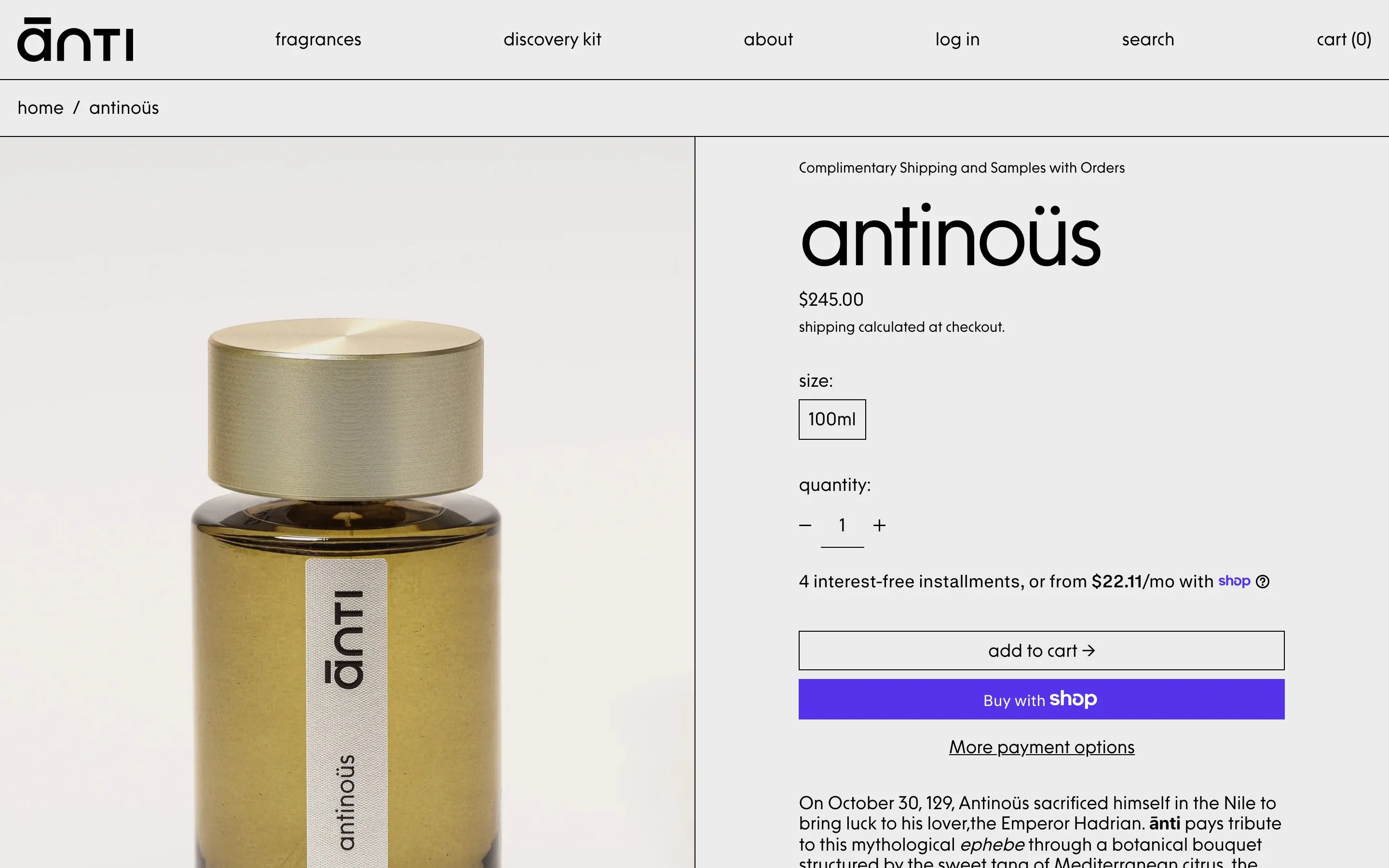 Anti website: A fragrance