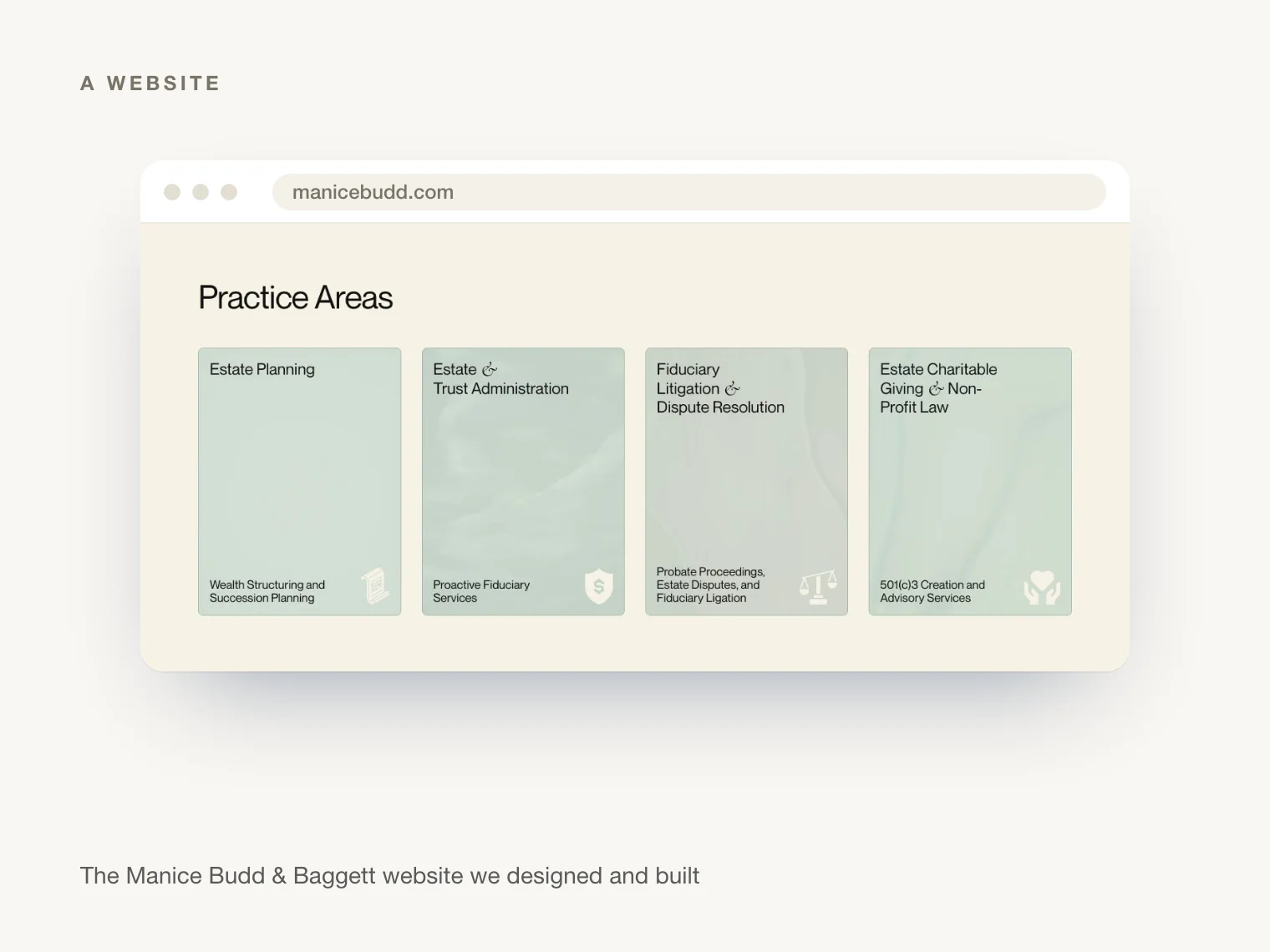 A law firm website we designed and built